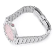【BVLGARI 寶格麗】寶格麗 粉色石英精鋼鍊帶腕表x33mm(103711)