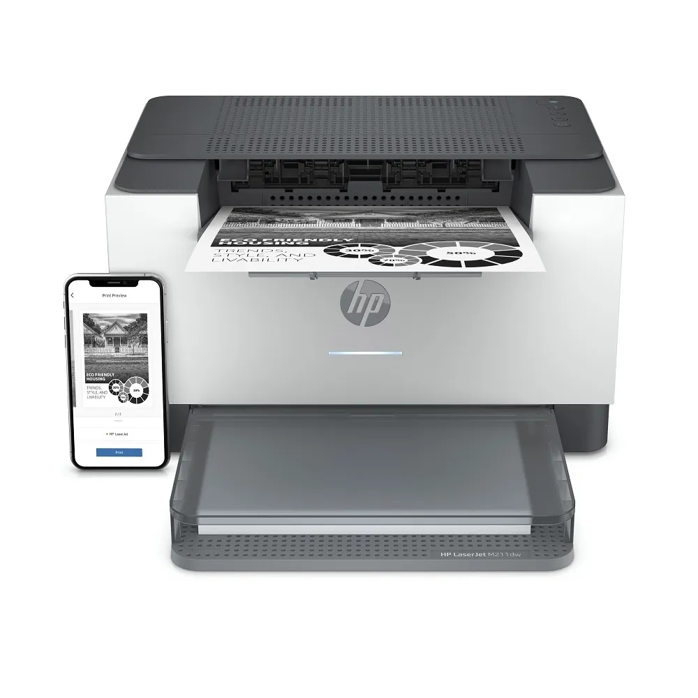 【HP 惠普】LaserJet M211dw 單功Wifi黑白雷射印表機(列印/雙面列印/無線 9YF83A)