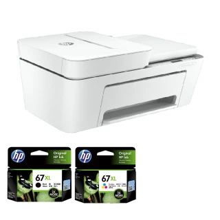 【HP 惠普】搭高容量1黑1彩墨水★Deskjet Plus 4120 雲端多功能複合機(原廠登錄升級2年保固組)