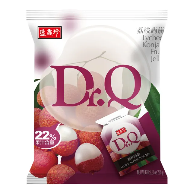 【盛香珍】Dr.Q蒟蒻265g/包(內約14入-葡萄/草莓/芒果/百香果/荔枝-口味任選)