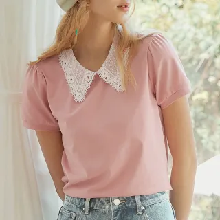 【OUWEY 歐薇】粉漾甜心棉質T恤(粉色；S-L；3242391229)