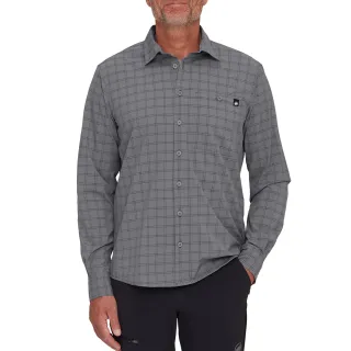 【Mammut 長毛象】Lenni Longsleeve Shirt Men 機能長袖格紋襯衫 男款 鋼鐵灰/黑 #1015-01460