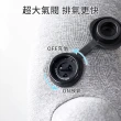 【Tourix】快速按壓充氣連帽頸枕 可收納隱藏遮光帽 涼感親膚面料 旅遊護頸U型枕 出國旅行飛機