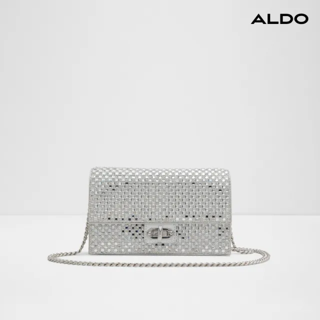 【ALDO】MEREDITH-時尚閃亮水鑽搭配晚宴包-女包(銀色)