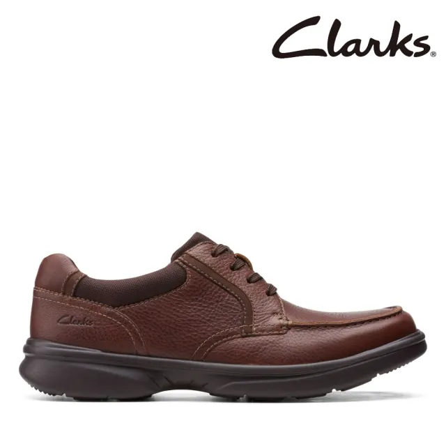 【Clarks】男鞋Bradley Vibe寬楦輕量荔枝紋休閒鞋(CLM54364C)