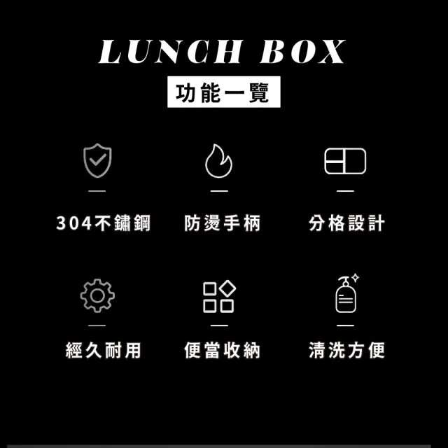 【鎖住美味】304不鏽鋼長方形大容量兩格便當盒(1.6L 分隔餐盒 卡扣式 午餐盒 環保 飯盒 野餐 上班 露營)