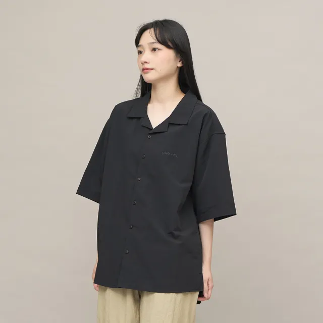 【plain-me】開領刺繡短袖襯衫 PLN3327-241(男款/女款 共5色 襯衫 短袖 休閒上衣)