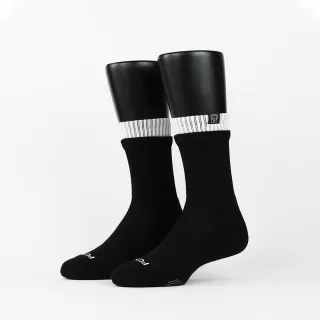 【FOOTER除臭襪】壺鈴布標雙層健身襪(K218-黑)