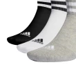 【adidas 愛迪達】基本款短襪 三雙 3S C SPW MID 3P 男女 - IC1318