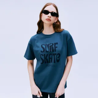 【BRAPPERS】女款 SURF SKATE印花T恤(藍)