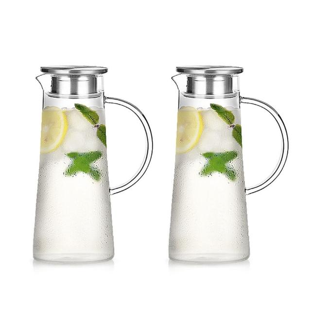 【日本FOREVER】耐熱玻璃把手水壺1500ML(買一送一)