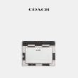 【COACH蔻馳官方直營】棋盤格印花纖巧型證件卡夾-QB/黑色粉筆白色(CR396)