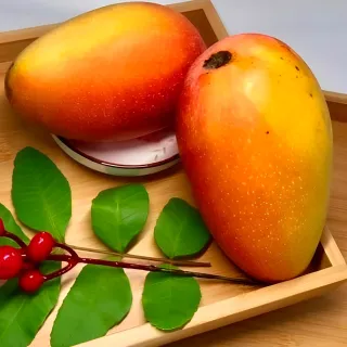 【WANG 蔬果】台灣水蜜桃芒果-大果7-9顆x2箱(約2.5kg/盒_果農直配)