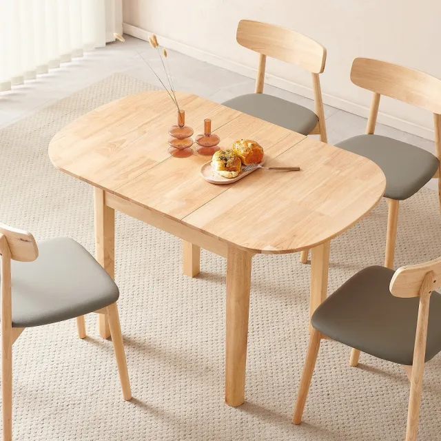 【MUNA 家居】8806型4尺實木伸縮餐桌/不含椅(餐桌 桌子 休閒桌)