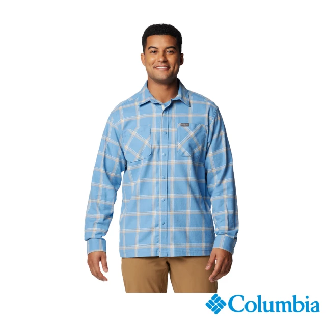 Columbia 哥倫比亞 男款-Landroamer™格紋長袖襯衫-藍色(UAM58470JC/IS)
