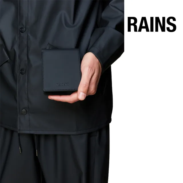 【RAINS官方直營】Folded Wallet 單折防水皮夾(Black 經典黑)