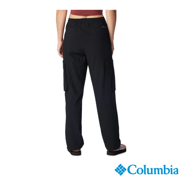【Columbia 哥倫比亞 官方旗艦】女款-Boundless Trek™防曬UPF50防潑口袋長褲-黑色(UAR94250BK/IS)