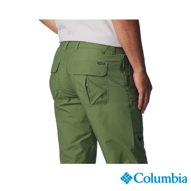 【Columbia 哥倫比亞 官方旗艦】男款-Landroamer™工裝口袋長褲-綠色(UAM88600GR/IS)