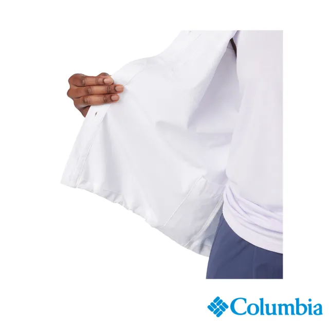 【Columbia 哥倫比亞 官方旗艦】女款-Boundless Trek™防曬UPF50防潑短袖襯衫-白色(UAR35000WT/IS)