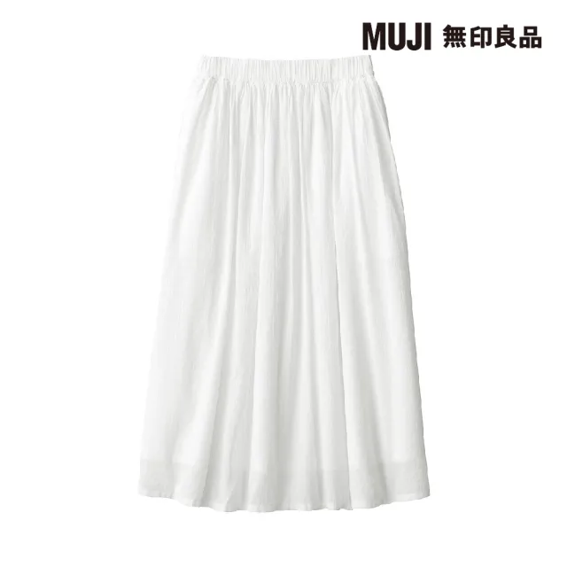 【MUJI 無印良品】女強撚抓皺裙(共4色)