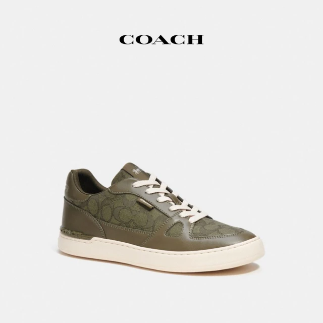 COACH 官方直營CLIP經典Logo球鞋-暗綠色(CI0