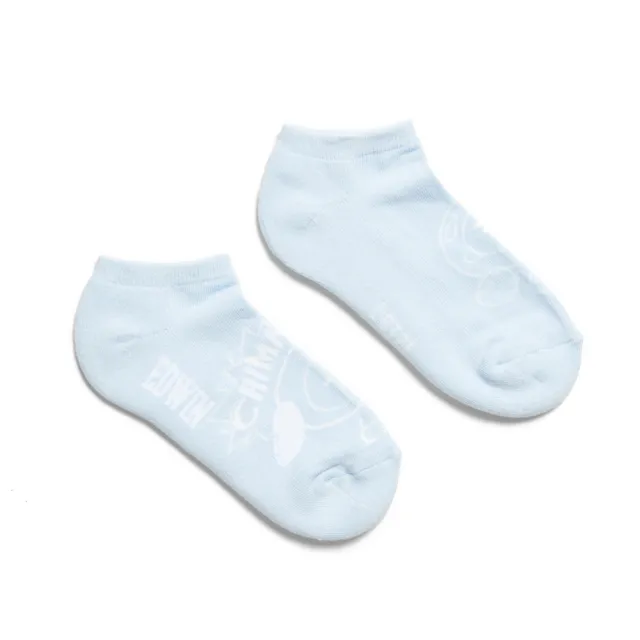【EDWIN】男女裝 BT21精裝盒襪子組(石洗藍)