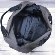 【Misstery】旅行袋休閒旅遊斜背/手提旅行袋-灰(防潑水面料)