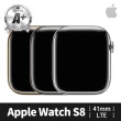 【Apple】A+ 級福利品 Apple Watch S8 LTE 41mm 不鏽鋼錶殼(副廠配件/錶帶顏色隨機)