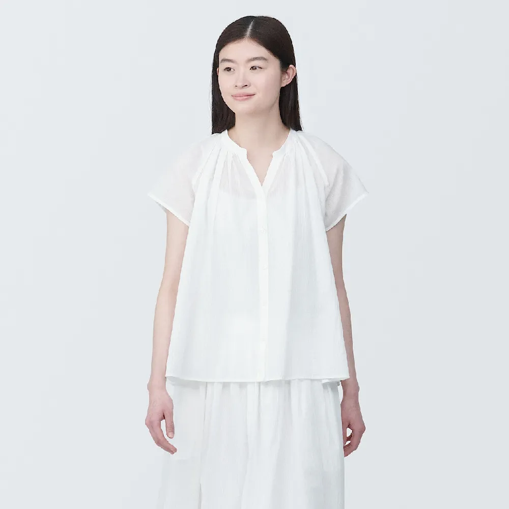 【MUJI 無印良品】女強撚法式袖套衫(共4色)