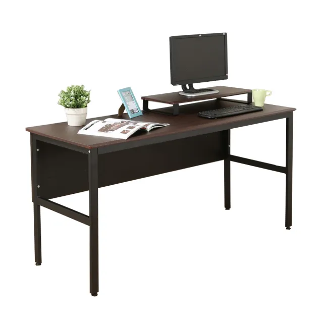 【DFhouse】頂楓150公分電腦桌+桌上架-楓木色