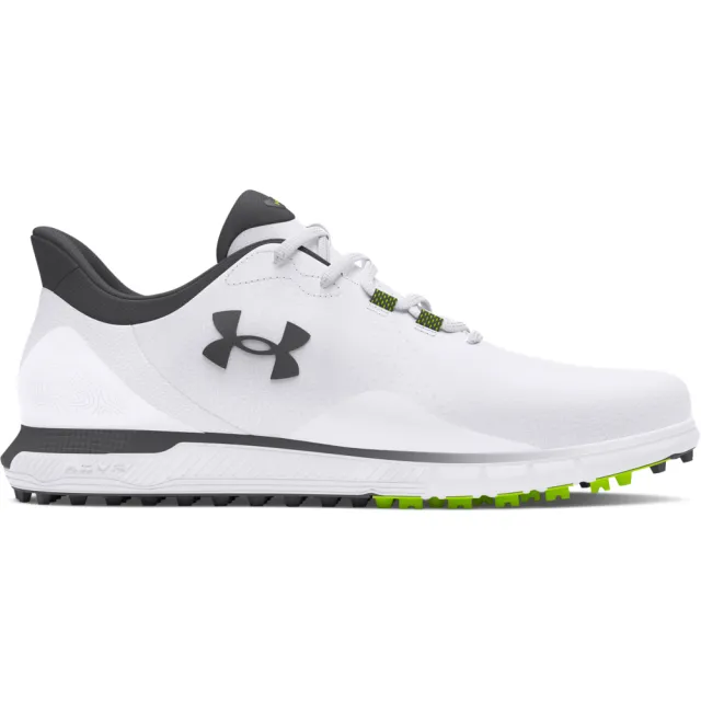 【UNDER ARMOUR】UA 男 Drive Fade SL 高爾夫球鞋 運動鞋_3026922-100(灰白色)