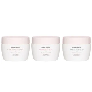 【LAURA MERCIER 蘿拉蜜思】潤膚精華霜200ml 琥珀香草/椰香杏仁/南法橙花(身體乳霜 保濕)