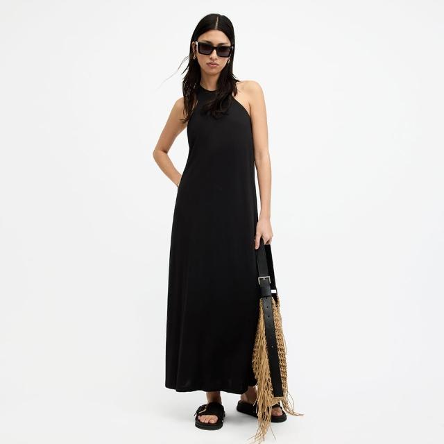 【ALLSAINTS】KURA 人造絲混中長版洋裝 W161DA(常規版型)