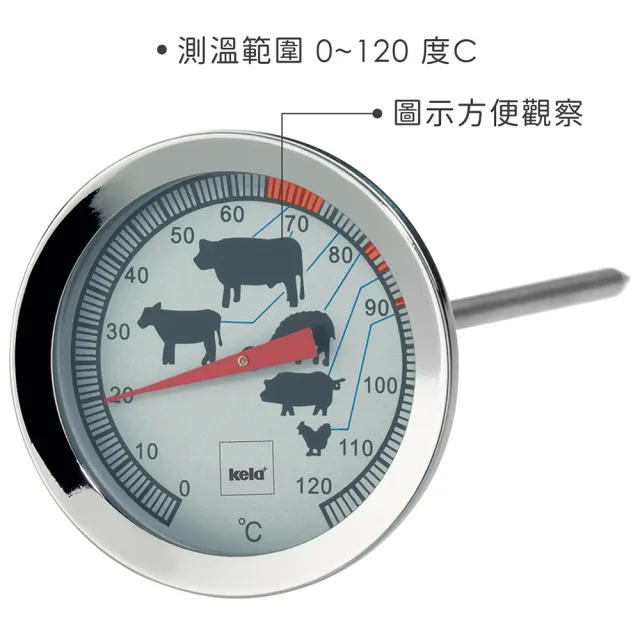 【KELA】德國 肉品探針溫度計 / 料理測溫 牛排料理溫度計