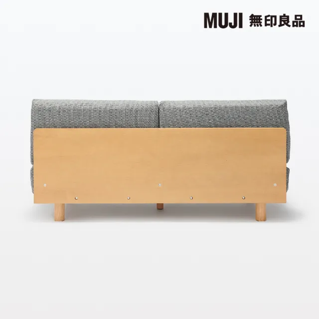 【MUJI 無印良品】木製簡約沙發/2人座/灰色 寬149*深74.5*高69cm(大型家具配送)