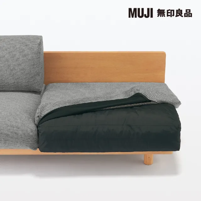 【MUJI 無印良品】木製簡約沙發/3人座/灰色 寬179*深74.5*高69cm(大型家具配送)