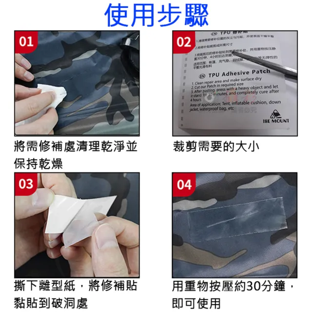 【捷華】TPU帳篷修補貼-單片 修補破洞 防水 防漏 補漏 充氣產品強力貼 泳圈 游泳池 雨衣 修整 破洞補丁