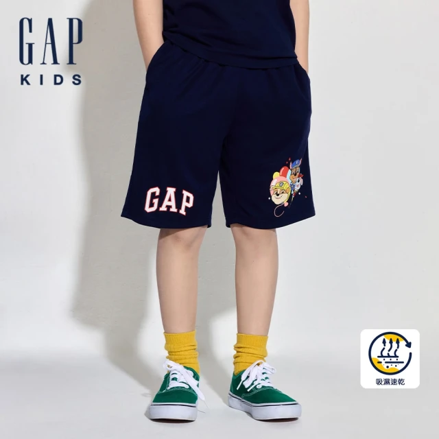 【GAP】兒童裝 Gap x 汪汪隊立大功聯名 Logo印花鬆緊短褲-海軍藍(510043)