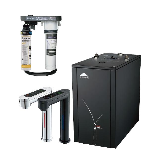 【GUNG DAI 宮黛】GD600 配TKB-1000A+4H2廚下型觸控式雙溫冷熱飲機(熱飲機、觸控龍頭、礦物淨水)