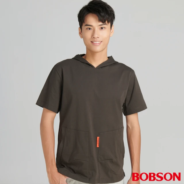 BOBSON 男款連帽貼袋上衣(73007-87)