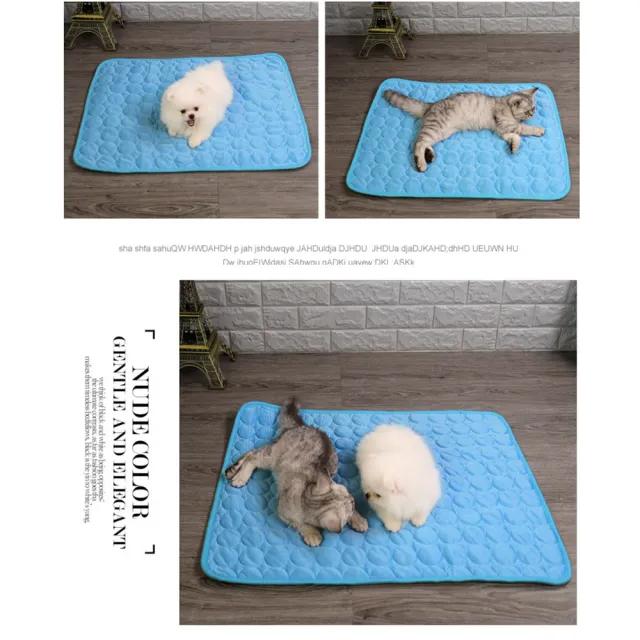 【QIDINA】寵物薄款冰絲涼感墊寵物睡墊 L/XL號(貓窩 狗窩 寵物涼墊 寵物地墊 寵物涼感墊)