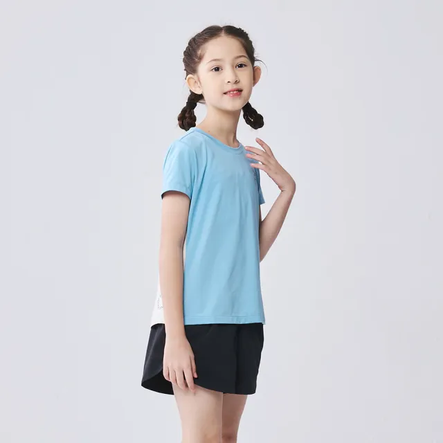 【BATIS 巴帝斯】24SS 女配色機能短T-女童-二色