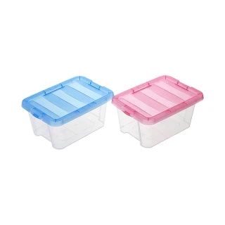 【KEYWAY 聯府】迪德收納盒4L附蓋-6入 藍/紅(整理盒 儲物盒 MIT台灣製造)