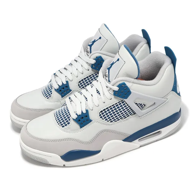 【NIKE 耐吉】休閒鞋 Air Jordan 4 Retro Industrial Blue 男鞋 軍藍 4代(FV5029-141)