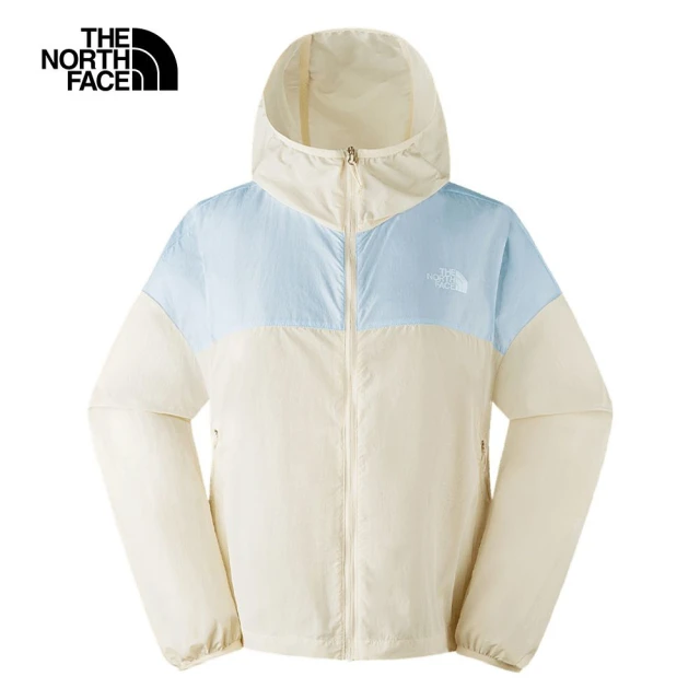 The North Face TNF 北臉 風衣外套 防潑水防曬 休閒 W MFO UPF JACKET - AP 女 米白藍(NF0A8AVBSLO)