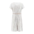 【ILEY 伊蕾】格紋玫瑰蕾絲刺繡圓領洋裝(白色；M-XL；1242077144)