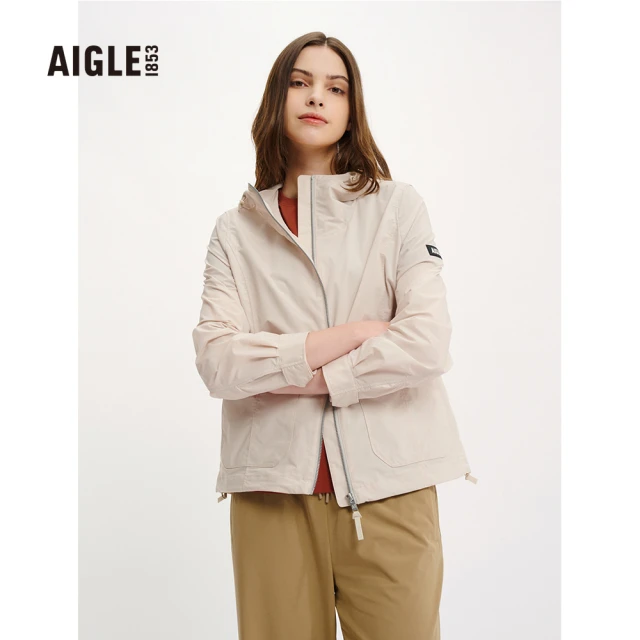 AIGLE 女 抗UV防潑外套(AG-4P253A138 淺卡其)