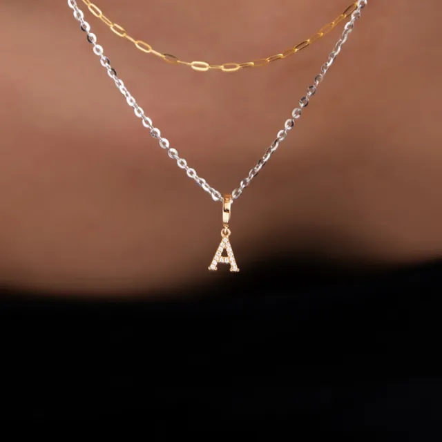 【Olivia Yao Jewellery】18K金 鑽石字母F 吊墜(HAUTE Collection/送禮/客製化)