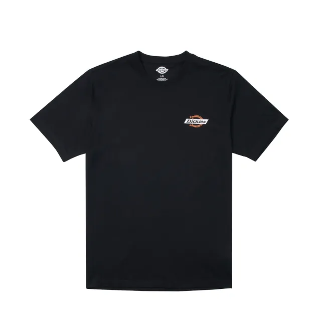 【Dickies】男女款黑色純棉品牌經典Logo印花舒適柔軟短袖T恤｜DK012962J47