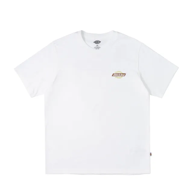 【Dickies】男女款白色純棉品牌經典Logo印花舒適柔軟短袖T恤｜DK012962H80